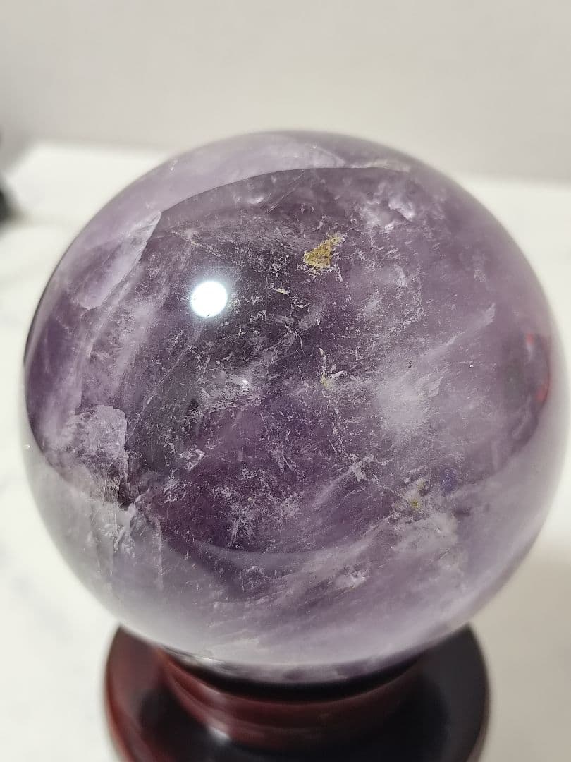 天然石 アメジスト スフィア 丸玉 球体 レインボー 117㎜ 2.2kg