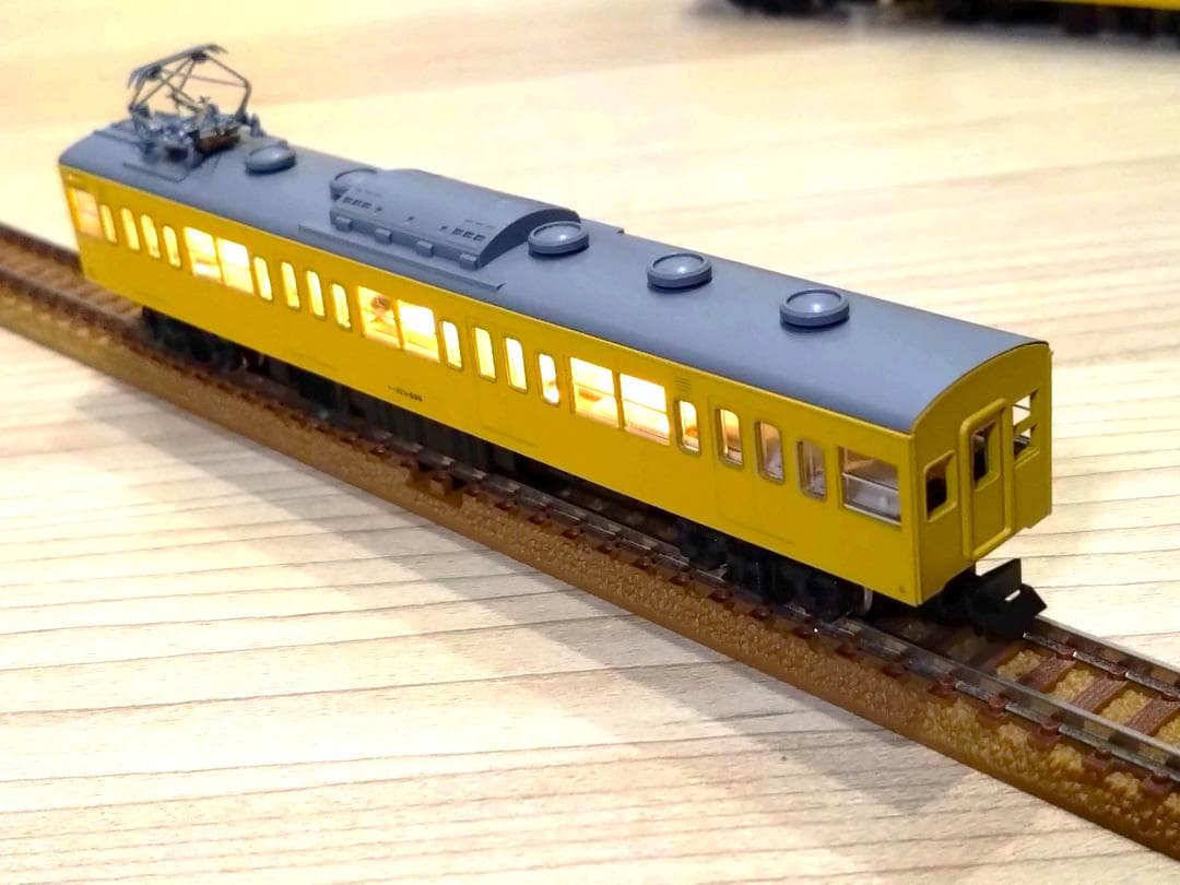 Nゲージ　KATO　新103系非ATC車　カナリア　4両セット　室内灯付き