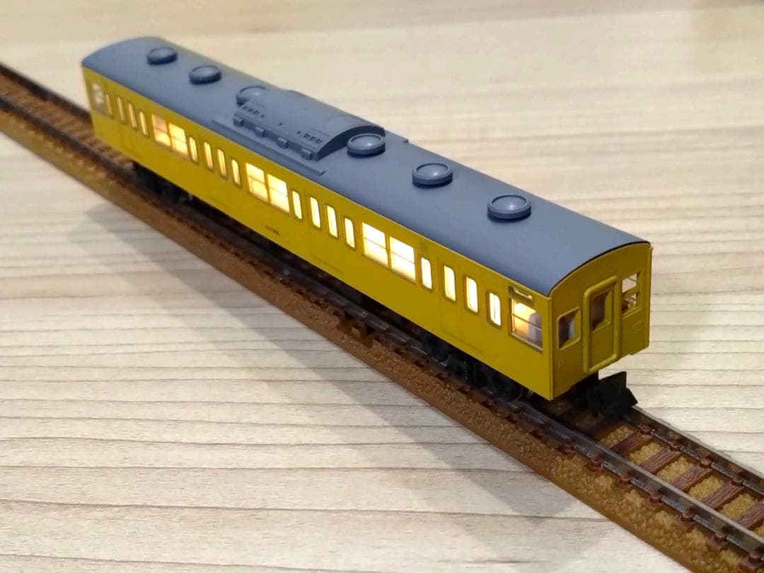 Nゲージ　KATO　新103系非ATC車　カナリア　4両セット　室内灯付き