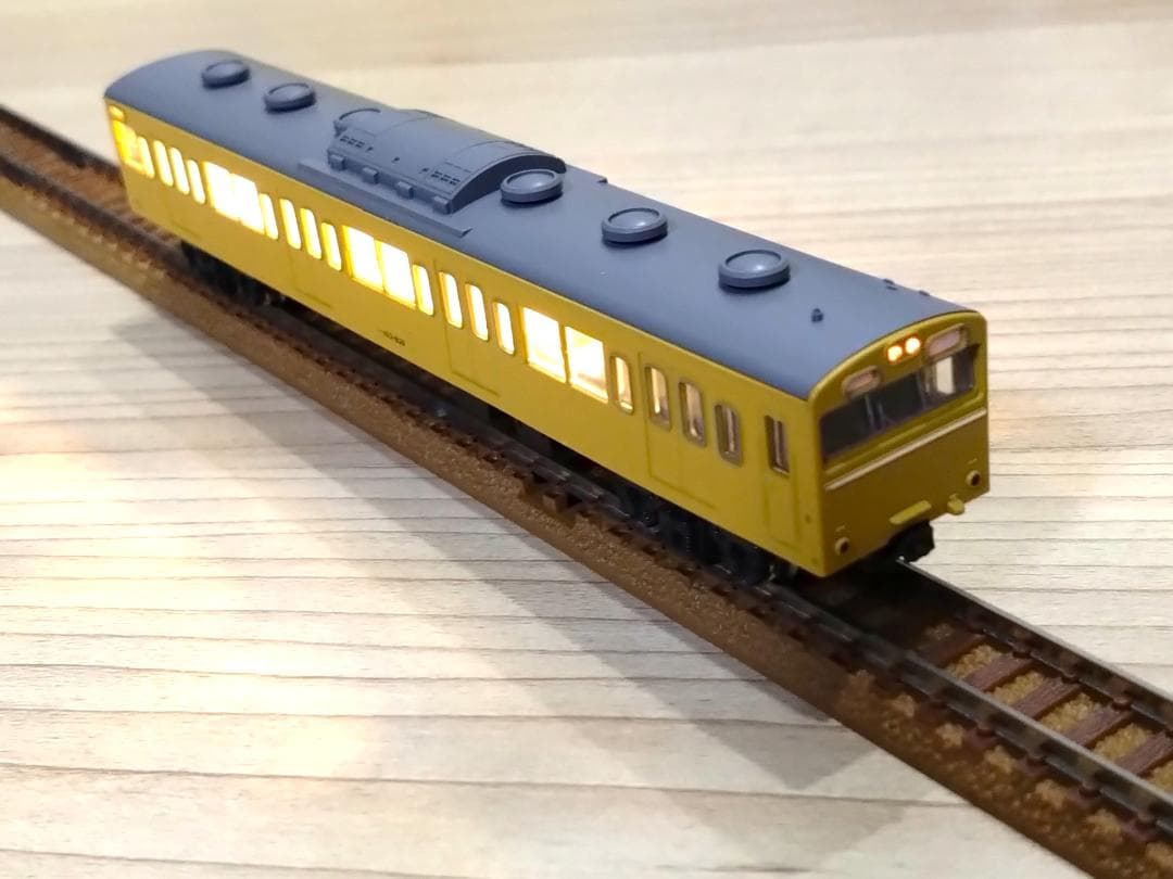 Nゲージ　KATO　新103系非ATC車　カナリア　4両セット　室内灯付き