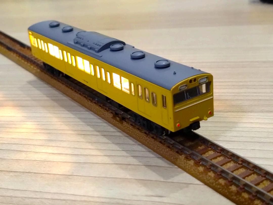 Nゲージ　KATO　新103系非ATC車　カナリア　4両セット　室内灯付き