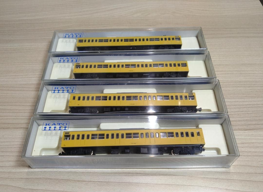 Nゲージ　KATO　新103系非ATC車　カナリア　4両セット　室内灯付き