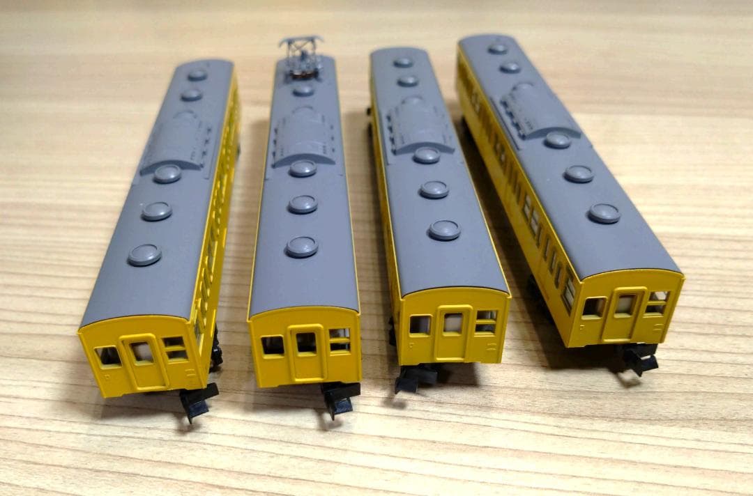 Nゲージ　KATO　新103系非ATC車　カナリア　4両セット　室内灯付き