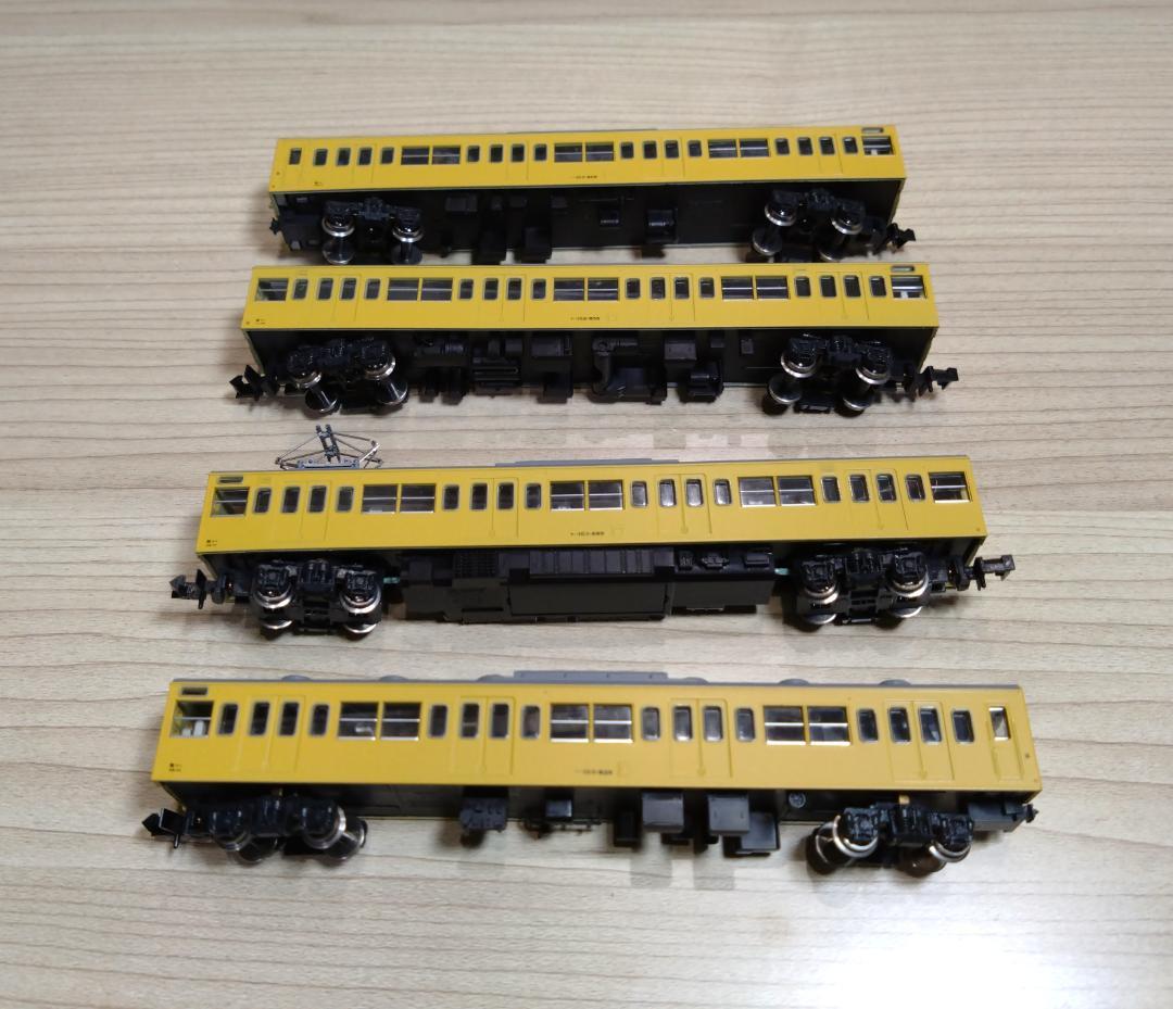 Nゲージ　KATO　新103系非ATC車　カナリア　4両セット　室内灯付き