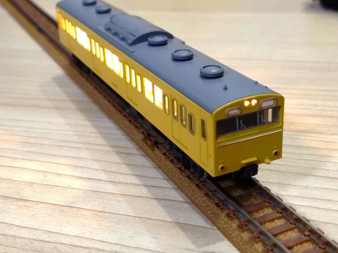 Nゲージ　KATO　新103系非ATC車　カナリア　4両セット　室内灯付き