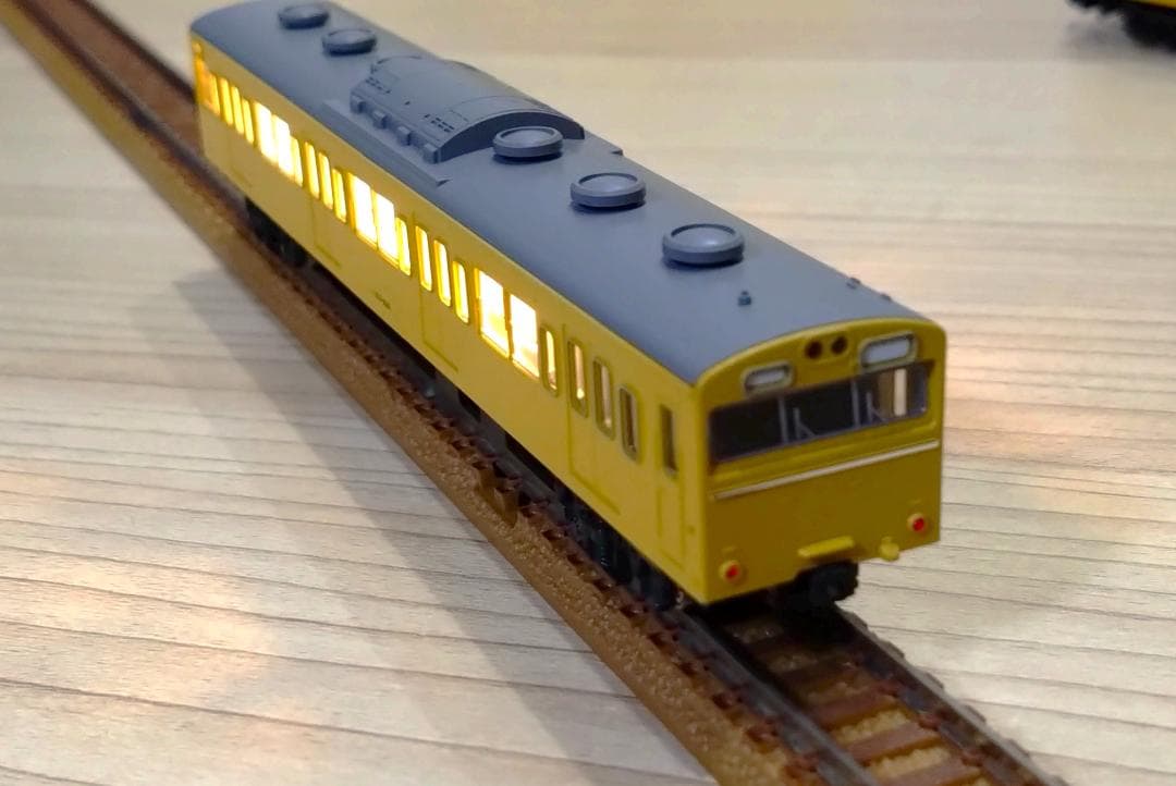 Nゲージ　KATO　新103系非ATC車　カナリア　4両セット　室内灯付き