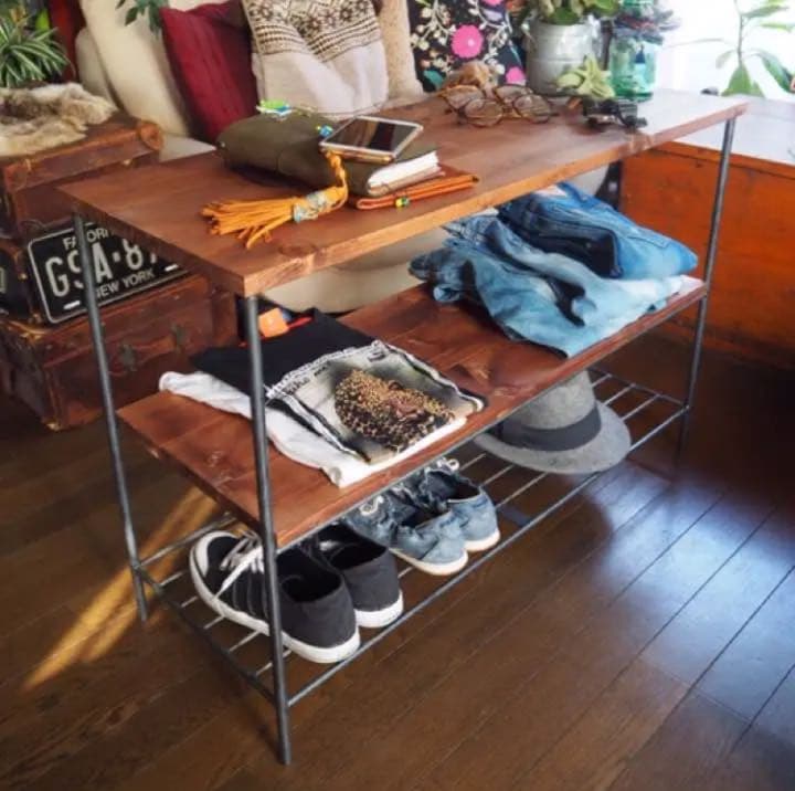 アイアン家具　アイアンシェルフ   ラック　男前　モダン　インダストリアル