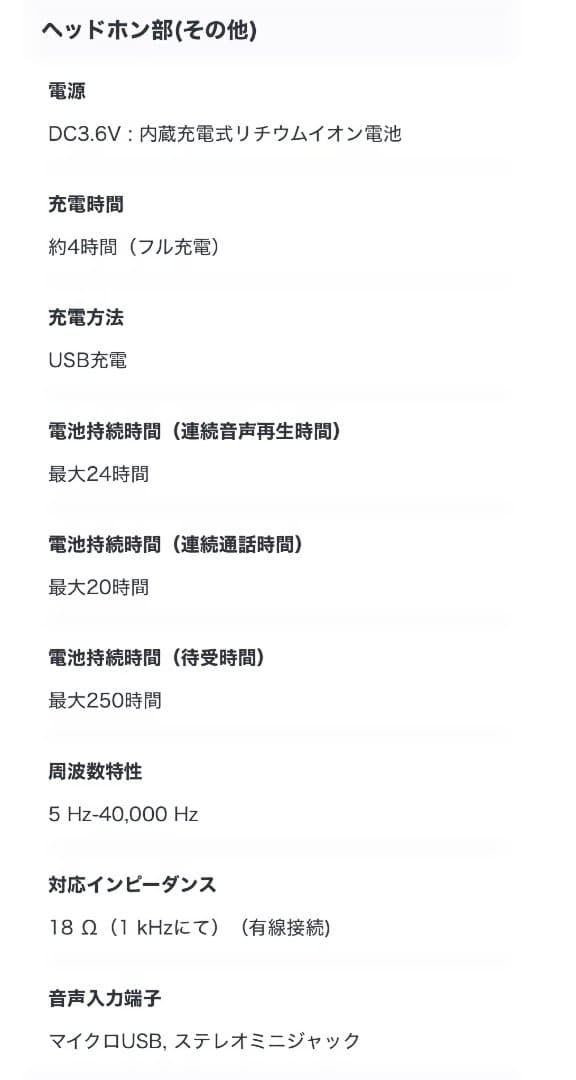 SONY Mini Wireless WH-H800 ヘッドホン　生産終了モデル