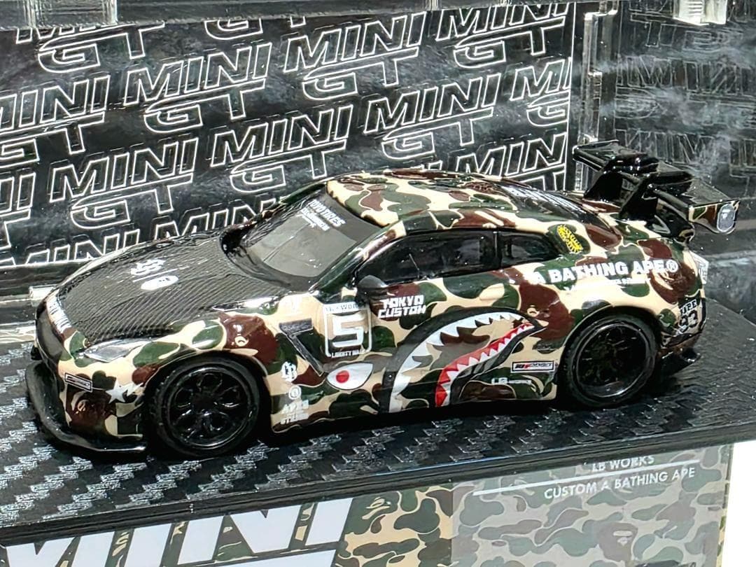 限定 LBWK Mini GT BAPE 日産 R35 + ケース付き