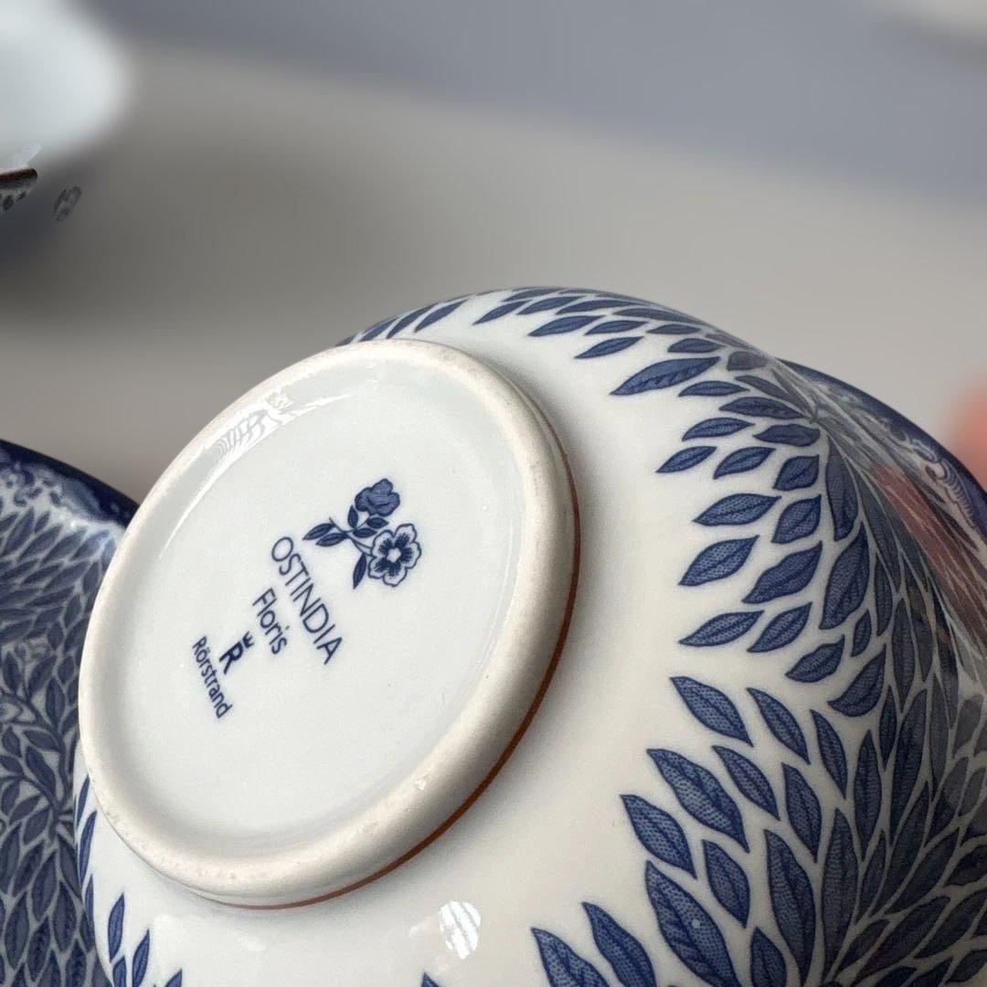 ロールストランド オスティンディア 　フローリス プレート2枚、ボウル2個