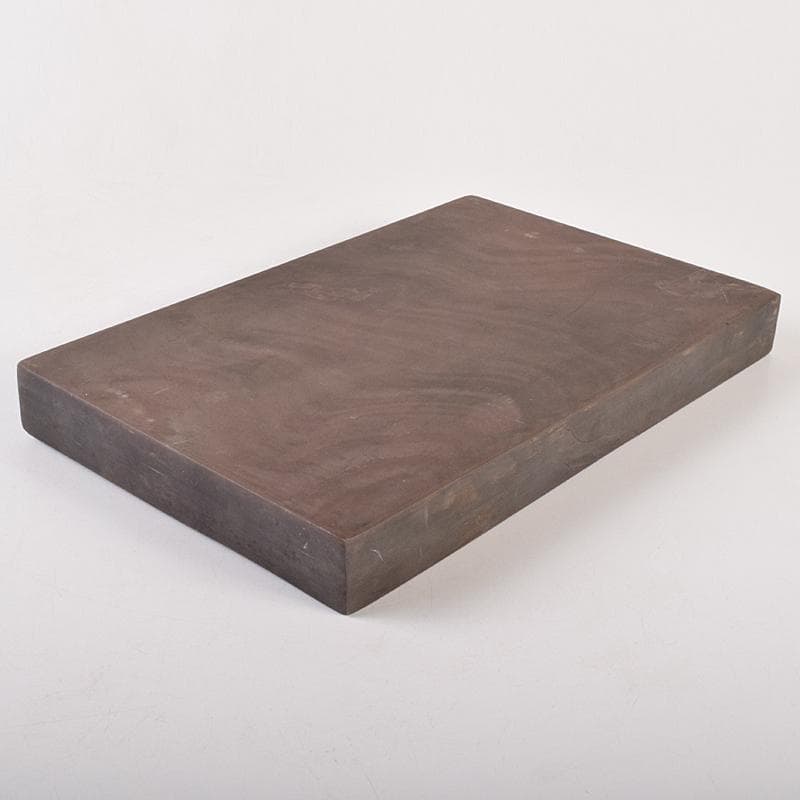 中国　書道具　端渓硯　唐木箱付　M　R7555