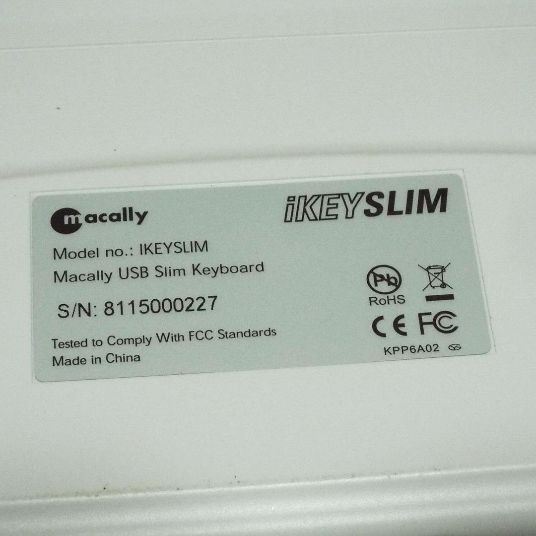 超美品_軽量_Old-Mac対応_macally USB_英字キーボード