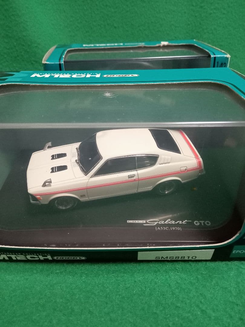 MTECH Galant GTO 1/43 スケール白、銀2台セット