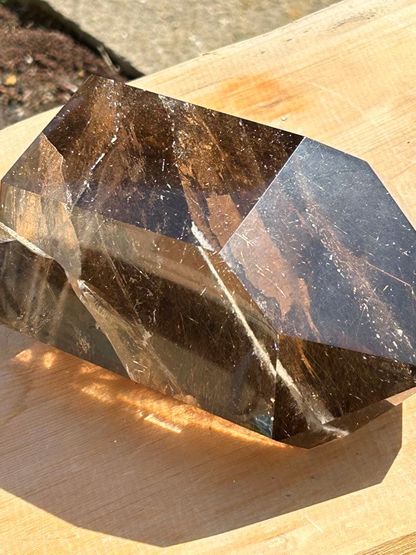 ルチレイテッドスモーキークォーツ最高品質透明度は銀河のよう