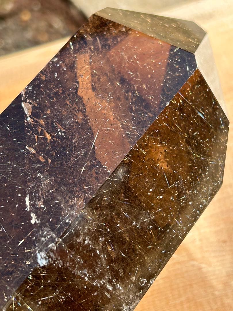 ルチレイテッドスモーキークォーツ最高品質透明度は銀河のよう