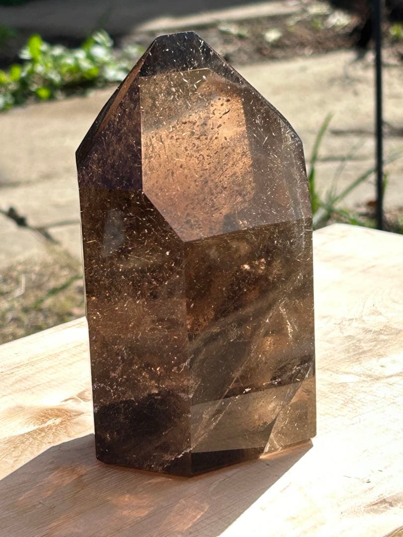 ルチレイテッドスモーキークォーツ最高品質透明度は銀河のよう