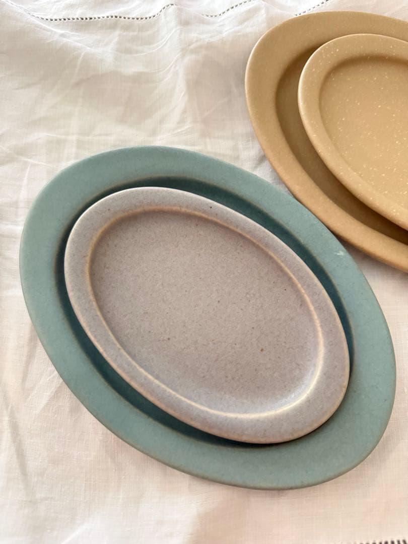 【古川まみ】オーバル！中皿 作家 ３枚