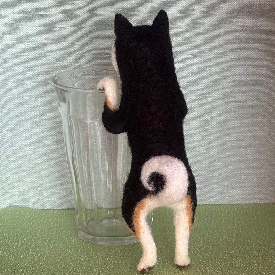 柴犬　黒柴　羊毛フェルト　ハンドメイド　No.104