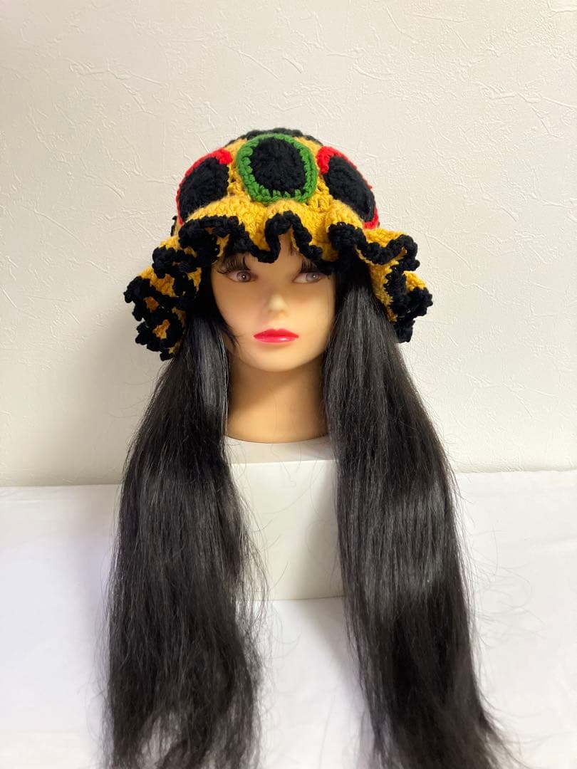 うさ耳ニット帽　猫耳ニット帽　y2k ボンネット　 平成ギャル　アジアン　☺︎