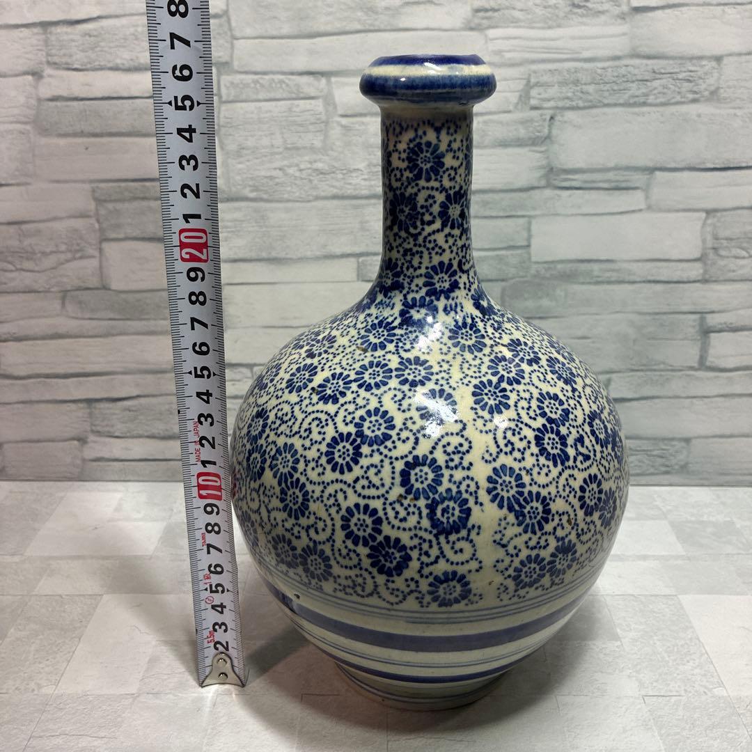 明治 焼き物 レトロ 徳利 花瓶 養蚕焼?