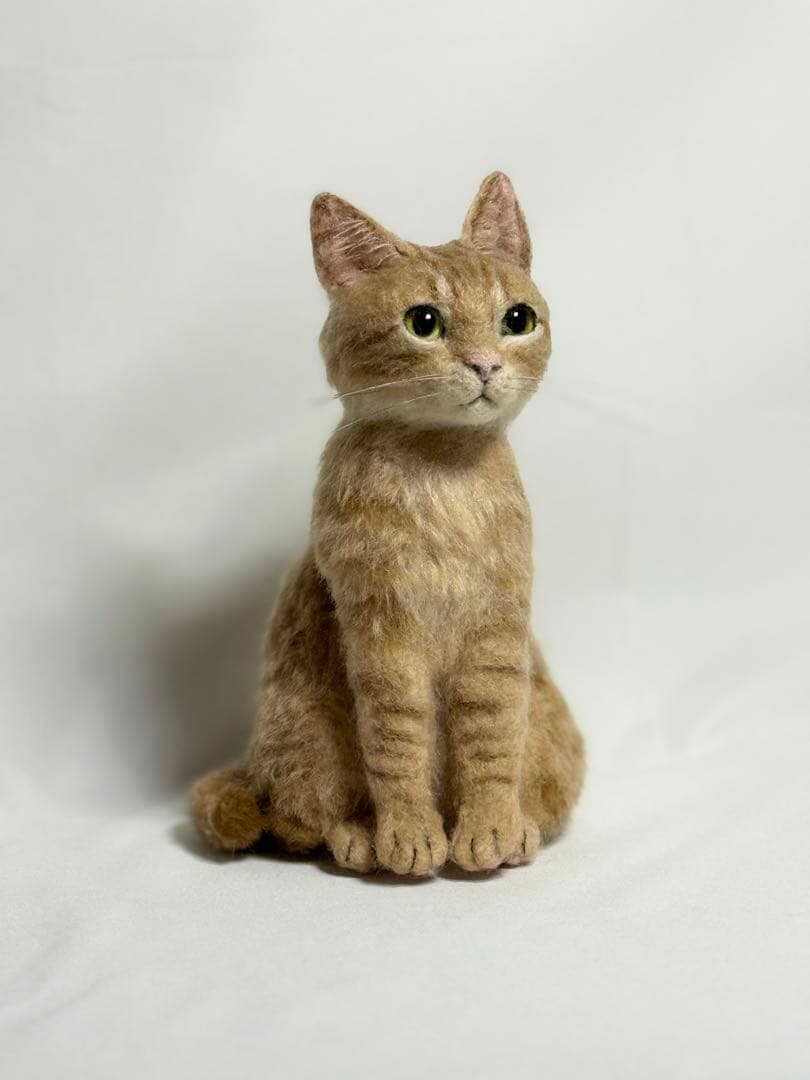 羊毛フェルト 猫 茶トラ サンプルページ ねこ