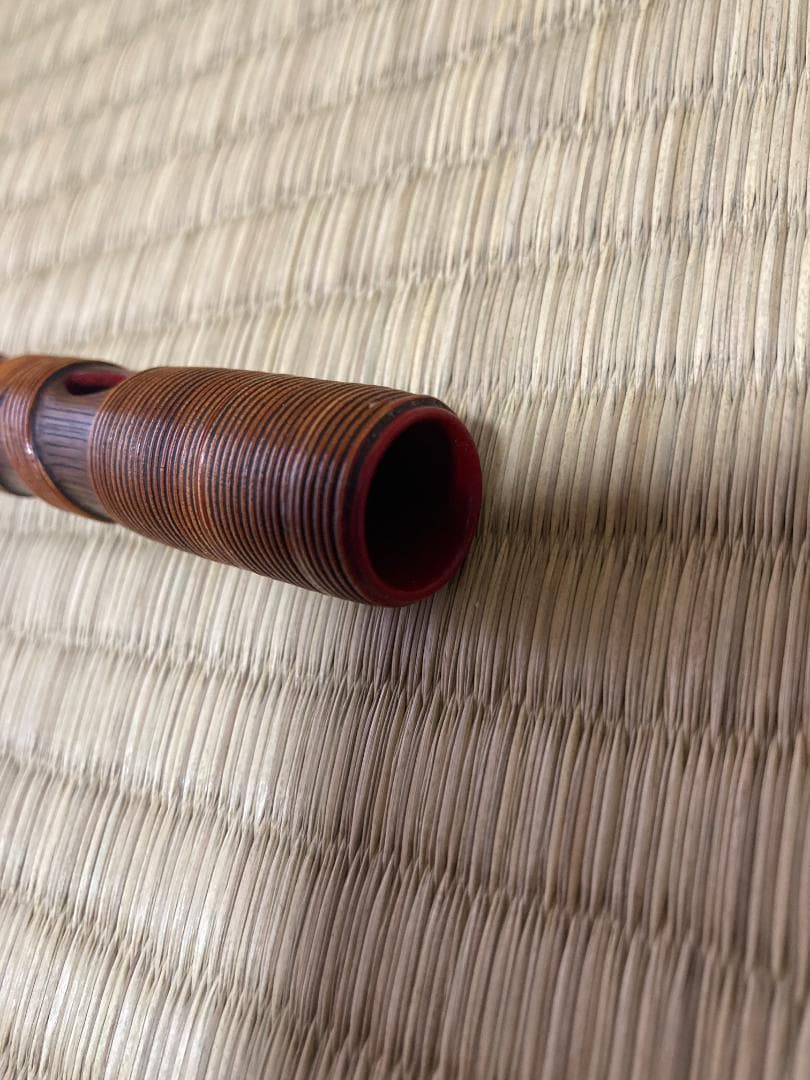 篳篥 煤竹製 籐巻き 本管　良く鳴る盧舌（ろぜつ）付　収納箱付　初心者　雅楽