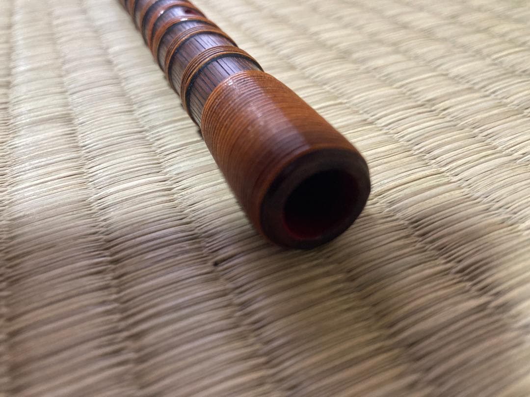 篳篥 煤竹製 籐巻き 本管　良く鳴る盧舌（ろぜつ）付　収納箱付　初心者　雅楽