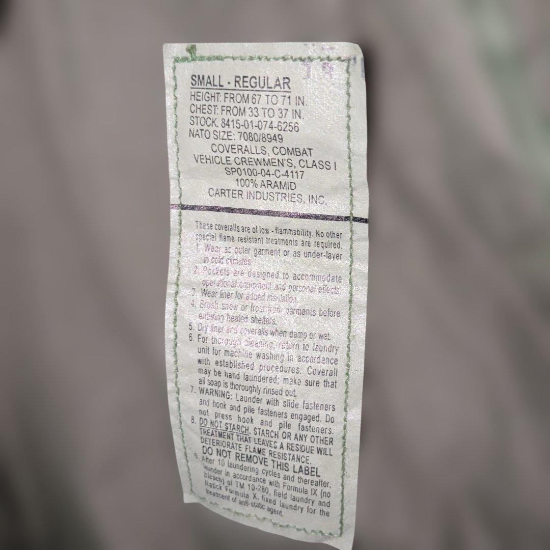 carter industries製実物　米軍　タンカース　つなぎMサイズ相当