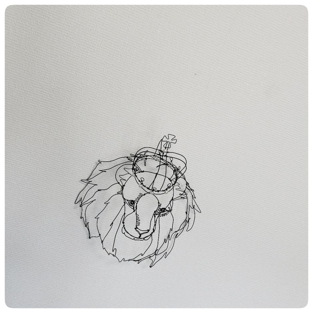 ワイヤーアート　ワイヤークラフト　ライオンさん