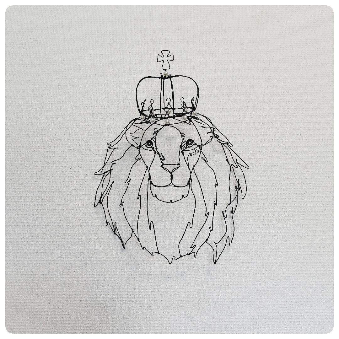 ワイヤーアート　ワイヤークラフト　ライオンさん