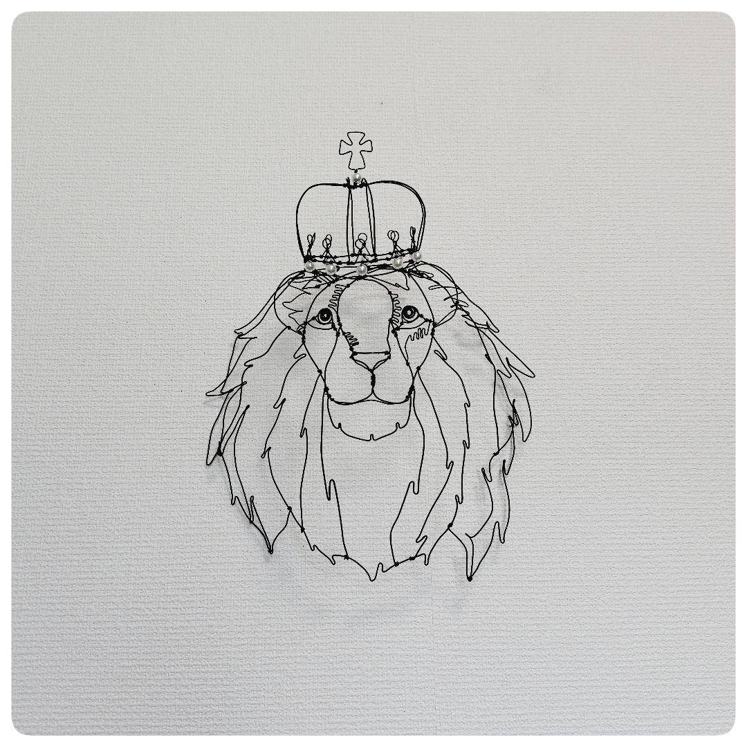 ワイヤーアート　ワイヤークラフト　ライオンさん