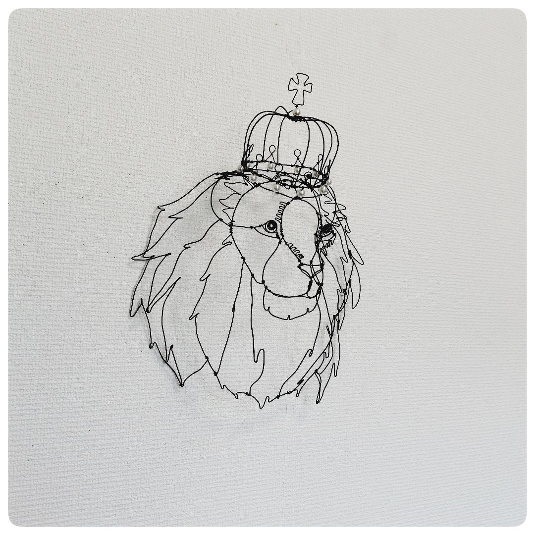 ワイヤーアート　ワイヤークラフト　ライオンさん