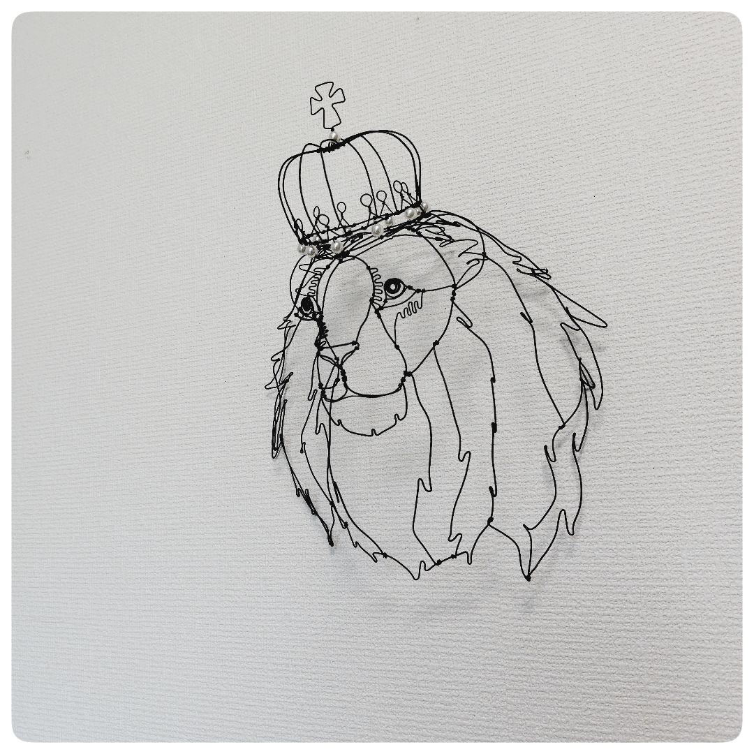 ワイヤーアート　ワイヤークラフト　ライオンさん