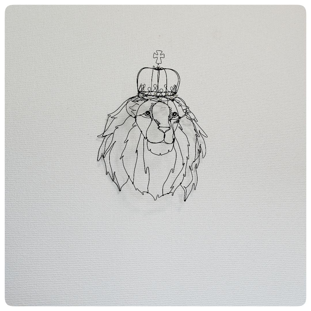 ワイヤーアート　ワイヤークラフト　ライオンさん