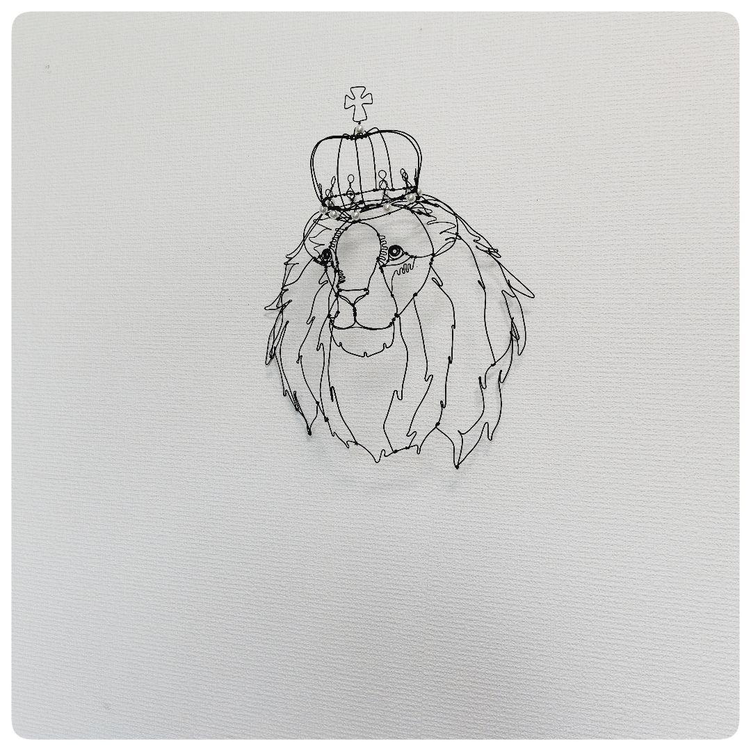 ワイヤーアート　ワイヤークラフト　ライオンさん