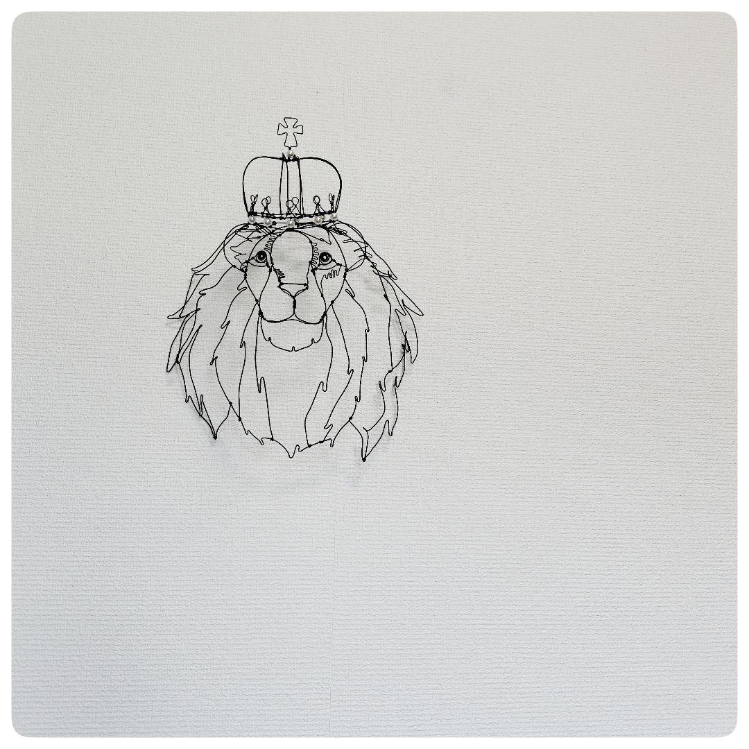 ワイヤーアート　ワイヤークラフト　ライオンさん