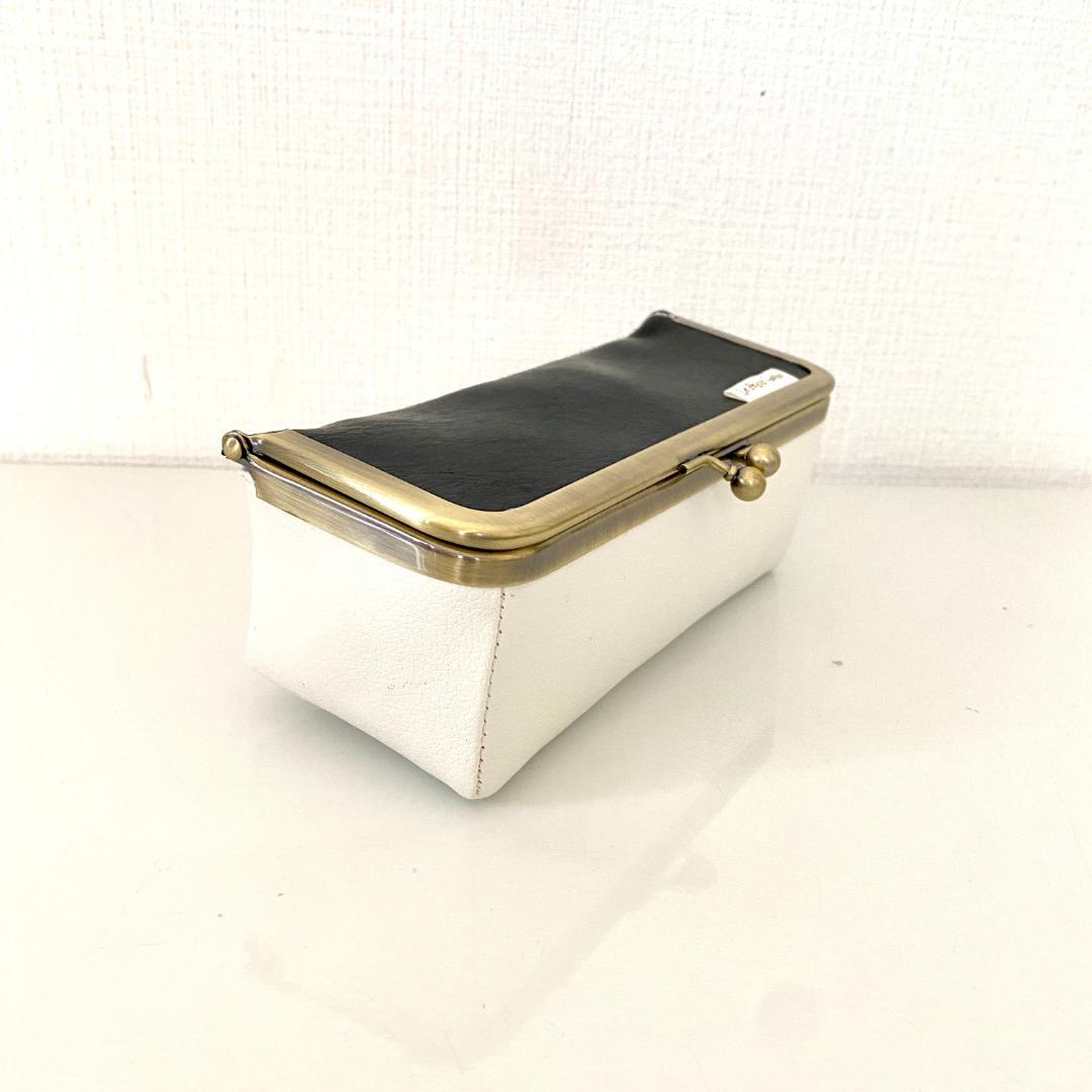 追加！【Boxがま口ポーチ】 3色切り替えの大人配色 がま口バッグ セット 合皮