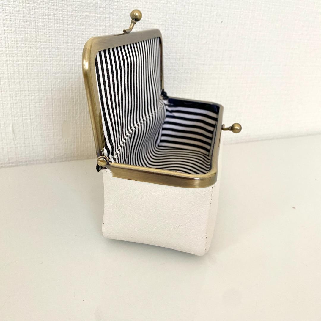 追加！【Boxがま口ポーチ】 3色切り替えの大人配色 がま口バッグ セット 合皮