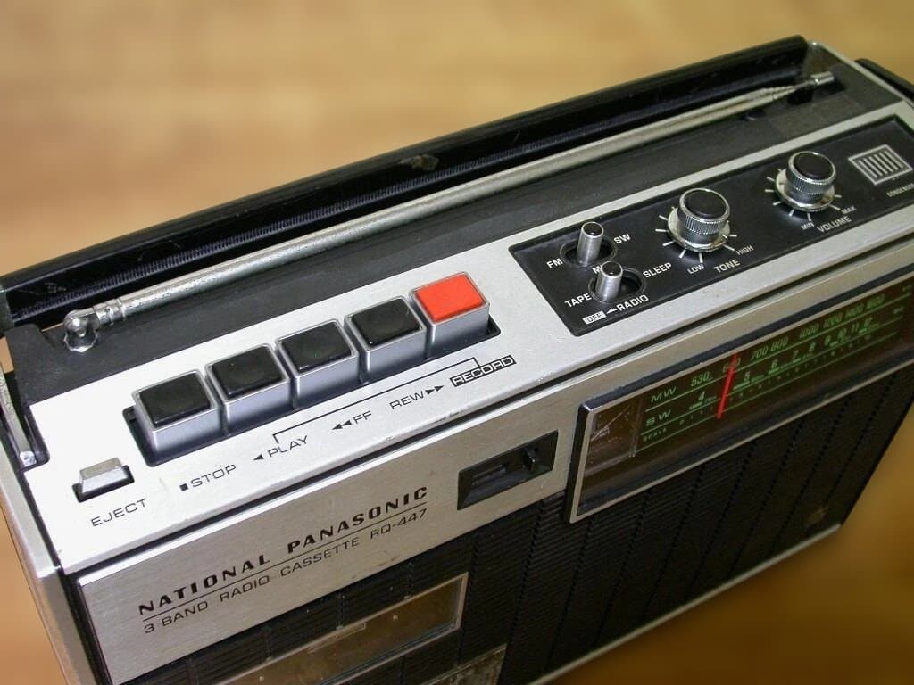 新品カセットテープ 電源コード付　NationalナショナルラジカセRQ-447