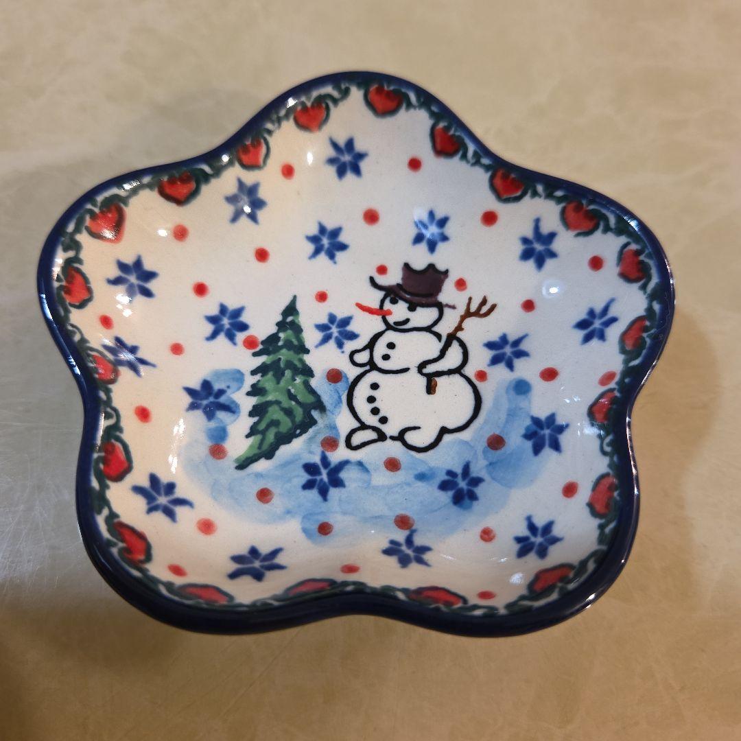 ポーリッシュポタリー　雪だるまデザイン 食器セット