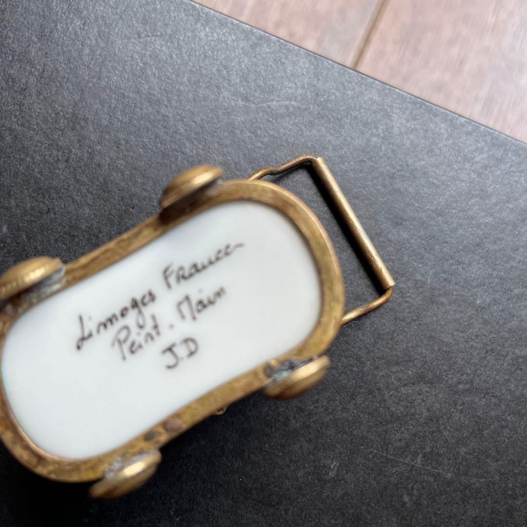 レア　リモージュ　ボックス　ピルケース　可愛いベビーカー