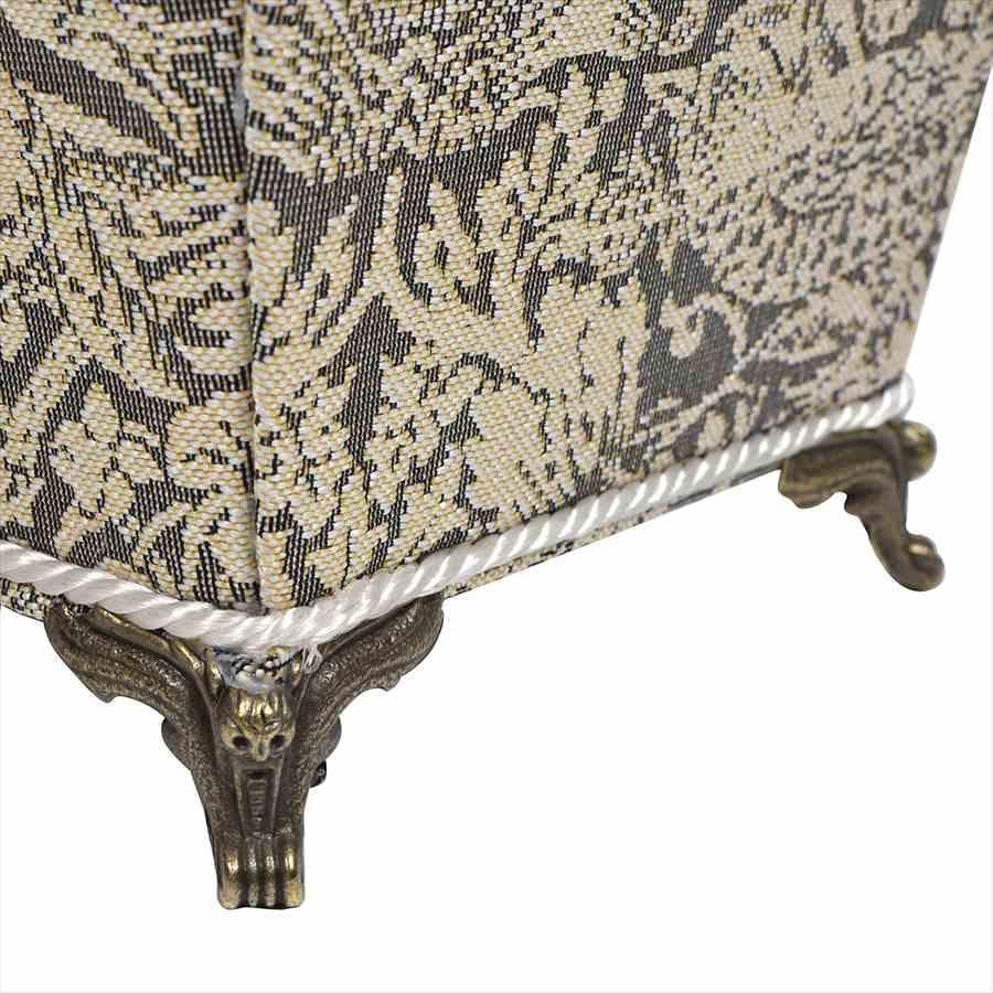 新品　ジェニファーテイラー 脚付き小物入れ いちご泥棒 グレー