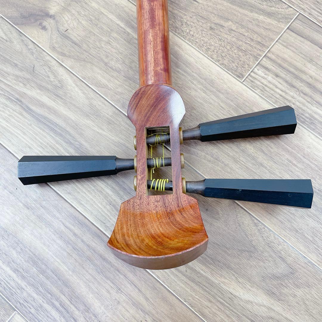 津軽三味線 延棹 トチ 合成皮