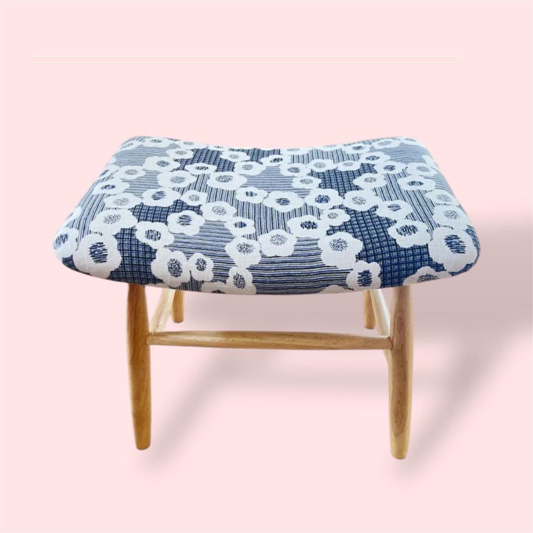 花柄　ミナペルホネン　スツール　イス　椅子　オットマン　家具　インテリア　新品