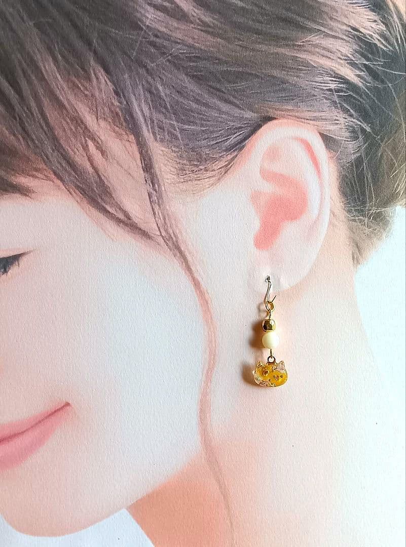 9374 フラワー レジン 猫ちゃん ホワイトコーラル ハンドメイド パーツ