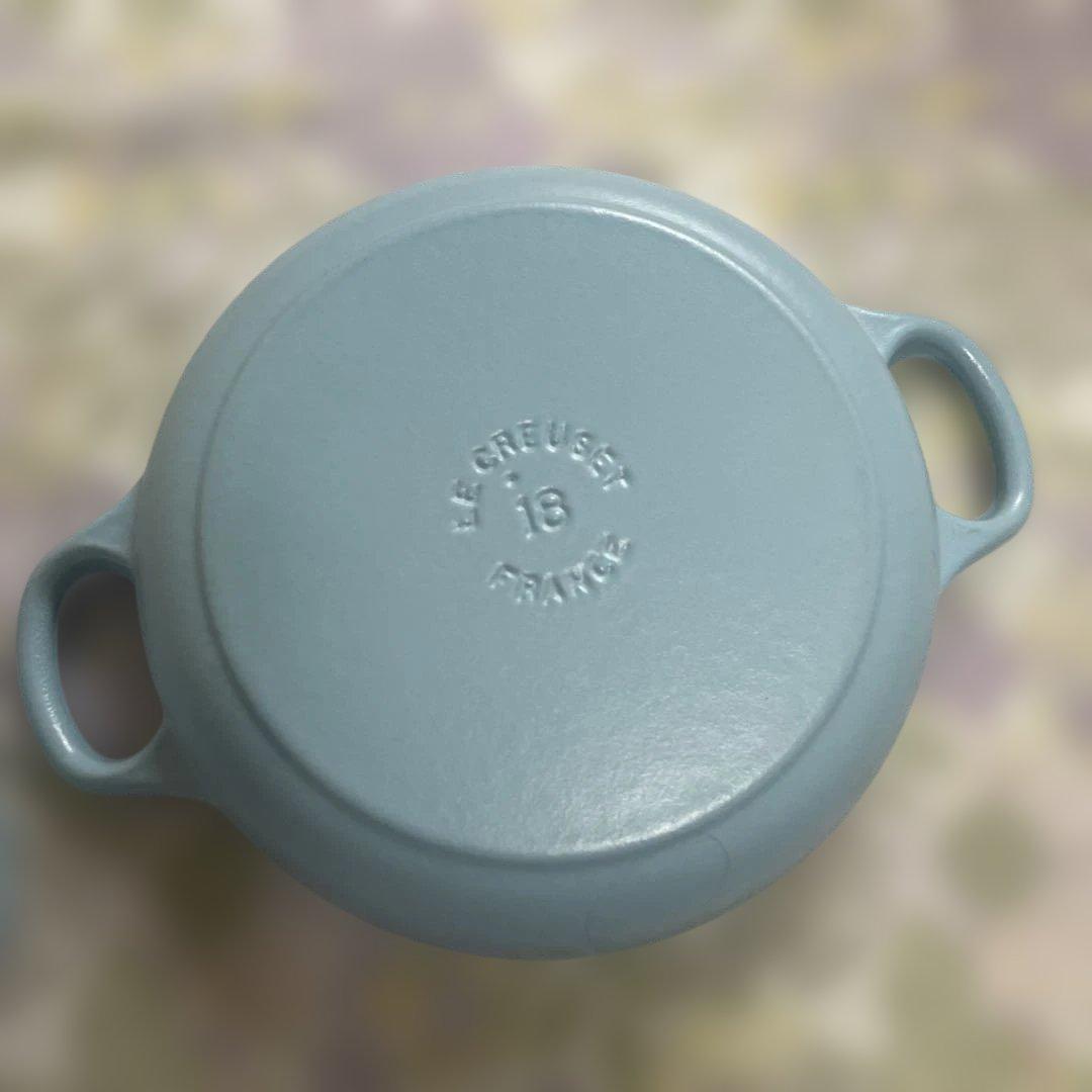 LE CREUSET 両手鍋 水色18