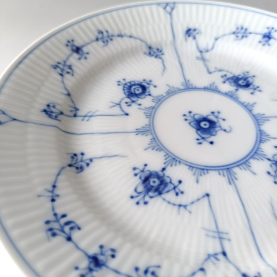 ロイヤルコペンハーゲン ブルーフルーテッドプレイン 19cm プレート 2枚組