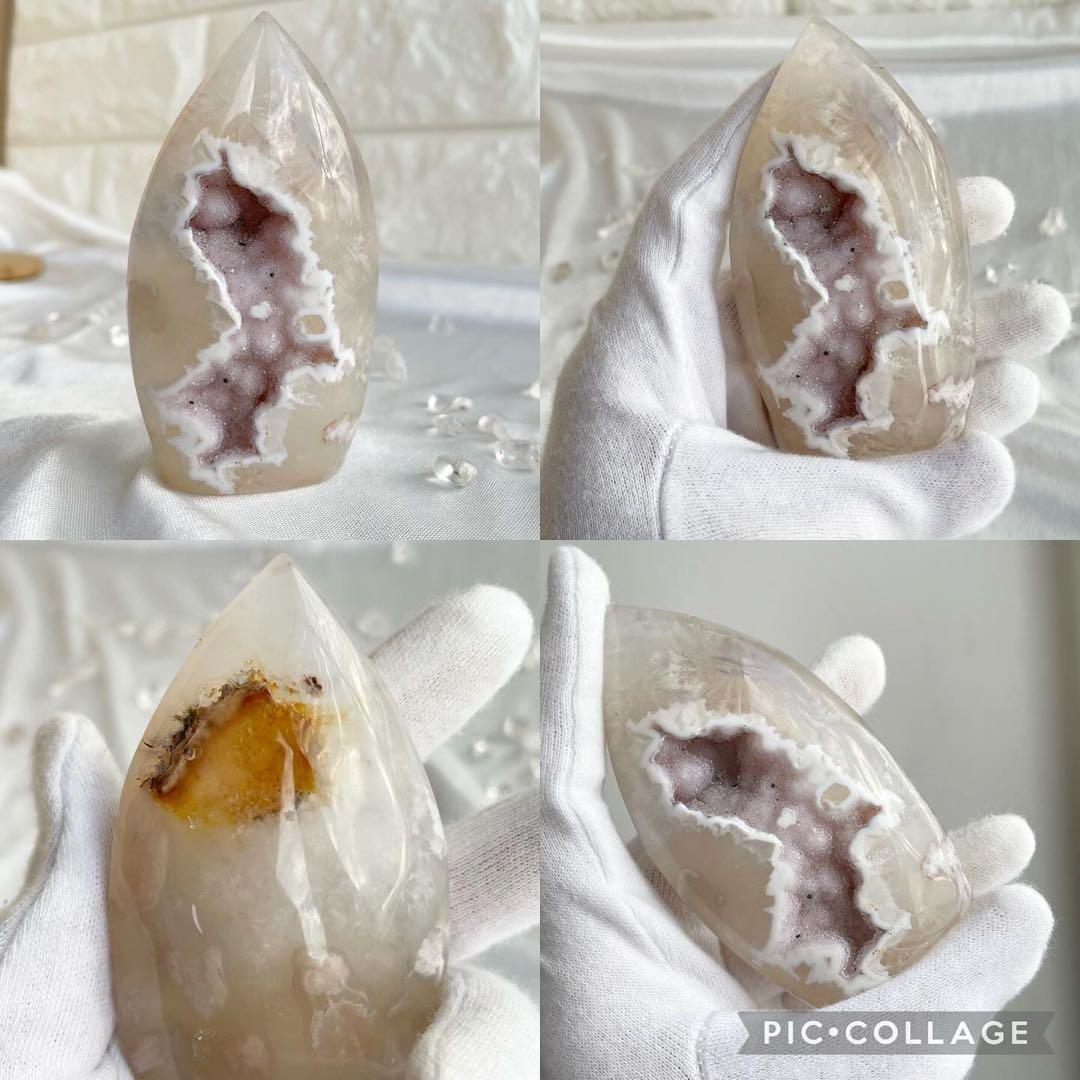 【在庫SALE✨】レア！ ピンクジオード 桜瑪瑙アメジストジオード 天然石　笑口