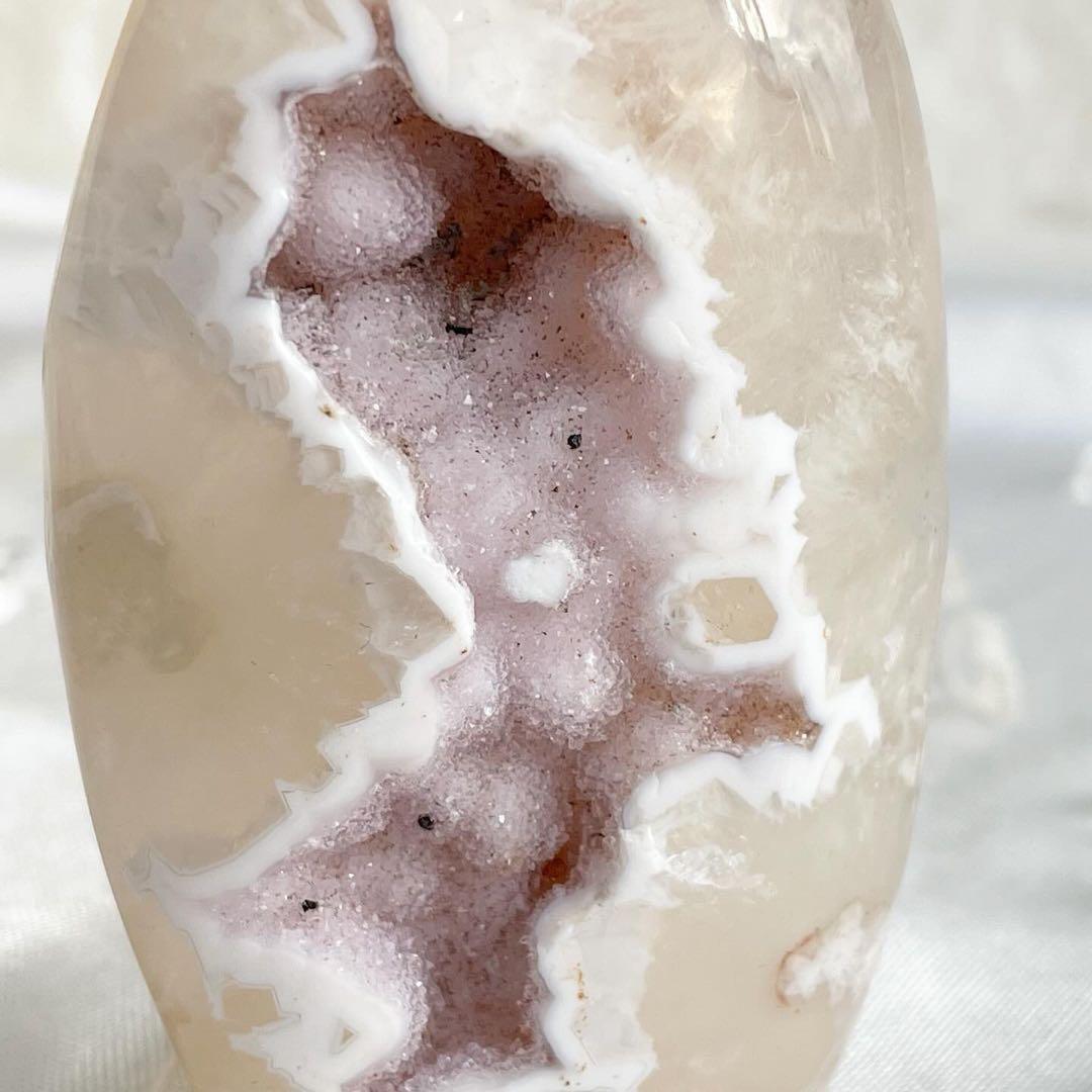 【在庫SALE✨】レア！ ピンクジオード 桜瑪瑙アメジストジオード 天然石　笑口