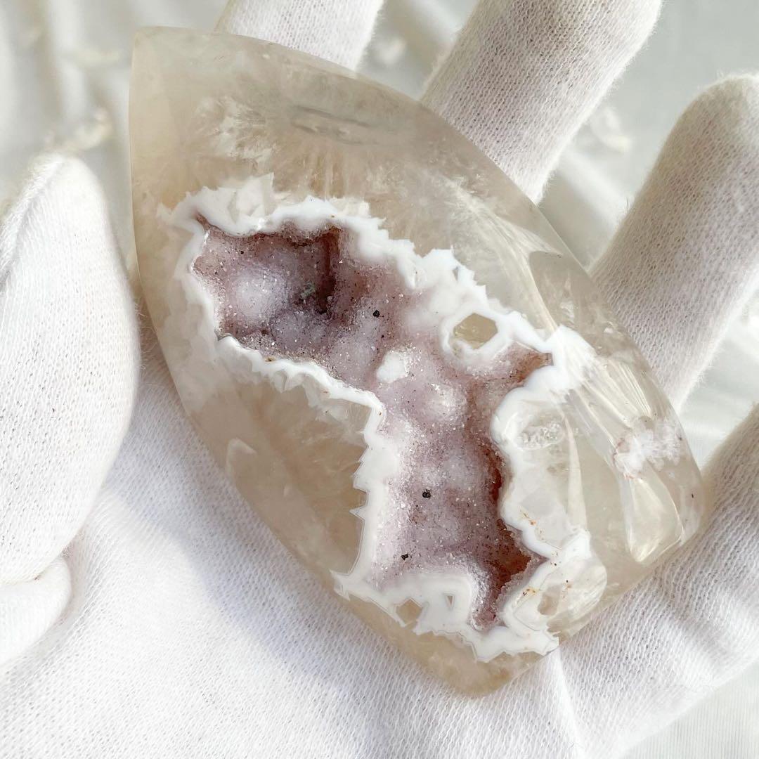 【在庫SALE✨】レア！ ピンクジオード 桜瑪瑙アメジストジオード 天然石　笑口